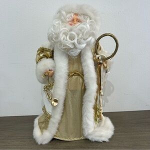 Vintage Cracker Barrel 16” Santa Tree Topper In Original Box